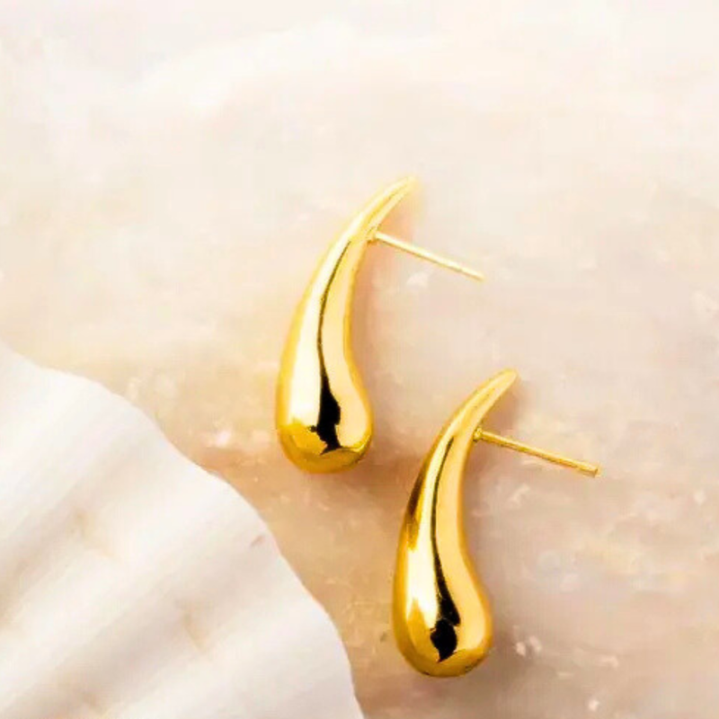 Dun’s Treasure Gold Liquid Drop Earrings
