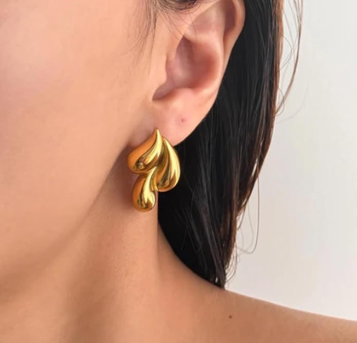 Dun’s Treasure Abstract Silver Drop Earrings