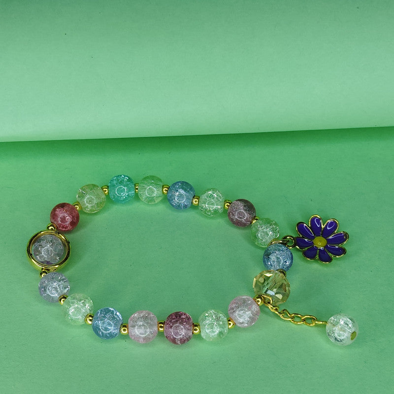 Dun’s Treasure Pastel Beaded Flower Bracelet
