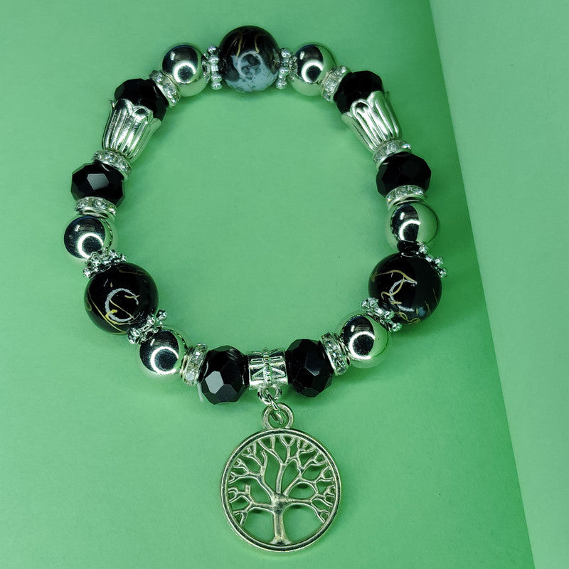 Dun’s Treasure Black Beaded Charm Bracelet