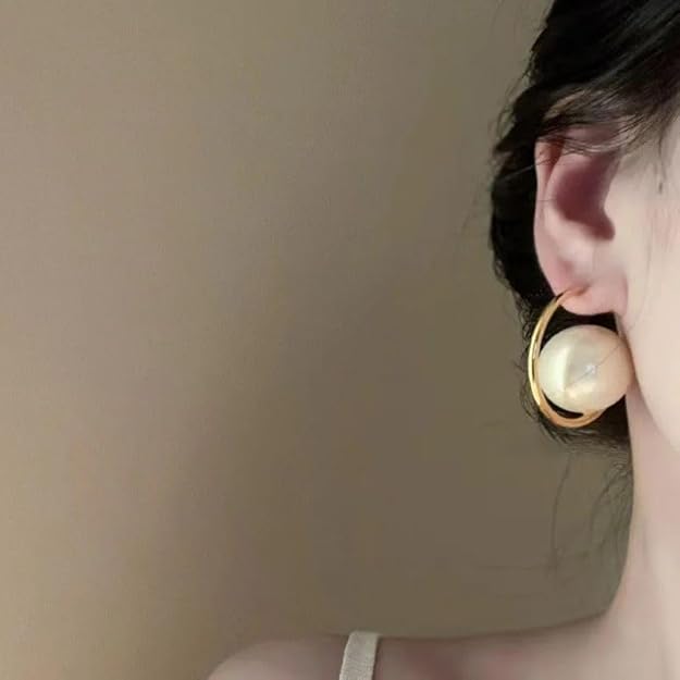 C-Shaped Semicircular Earrings