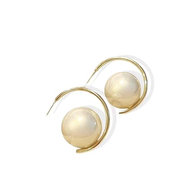 C-Shaped Semicircular Earrings