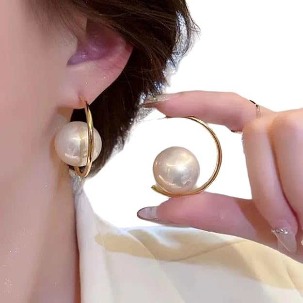 C-Shaped Semicircular Earrings