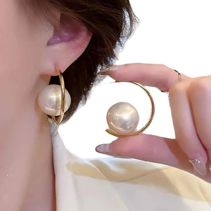 C-Shaped Semicircular Earrings