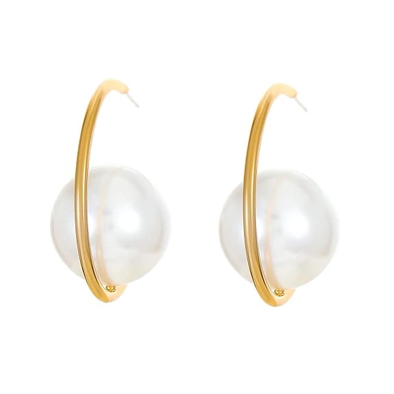 C-Shaped Semicircular Earrings