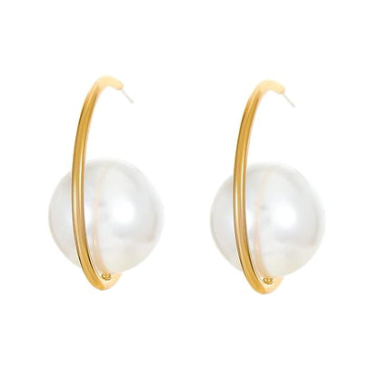 C-Shaped Semicircular Earrings