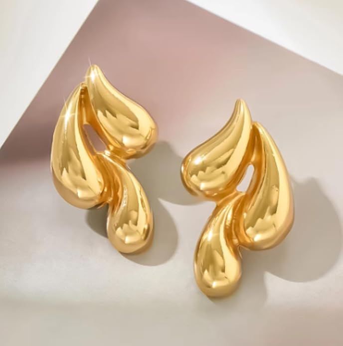 Dun’s Treasure Abstract Silver Drop Earrings