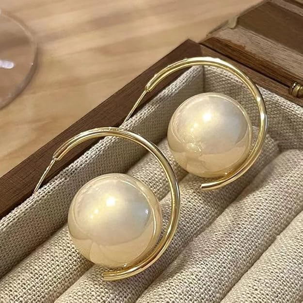 C-Shaped Semicircular Earrings
