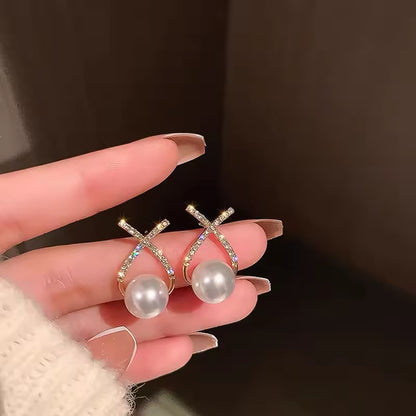 Minimalist Tassel & Pearl Stud Earrings