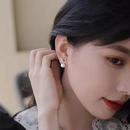 Swan Imitation Pearl Earrings – Graceful & Elegant Jewelry for Women