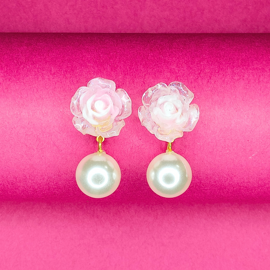 Dun’s Treasure Rose Pearl Drop Earrings