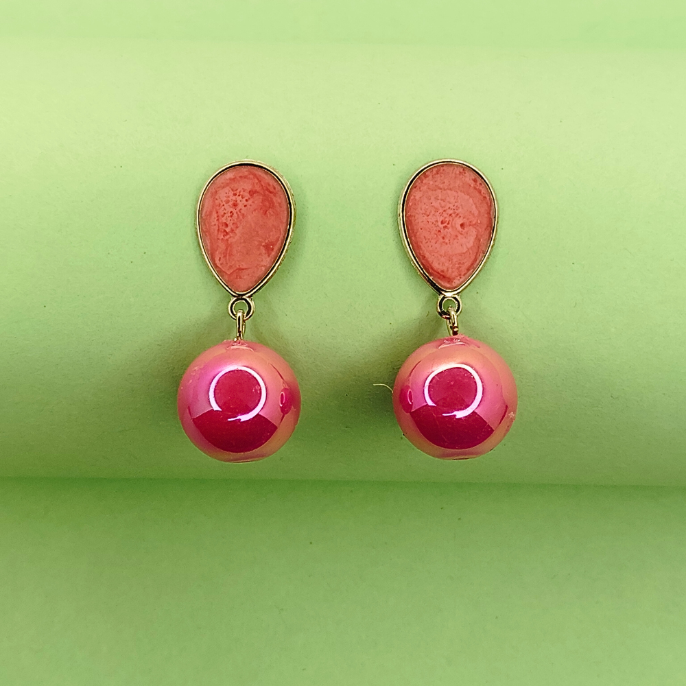 Dun’s Treasure Pink Pearl Drop Earrings