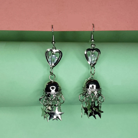 Dun’s Treasure Heart Charm and Star Drop Earrings