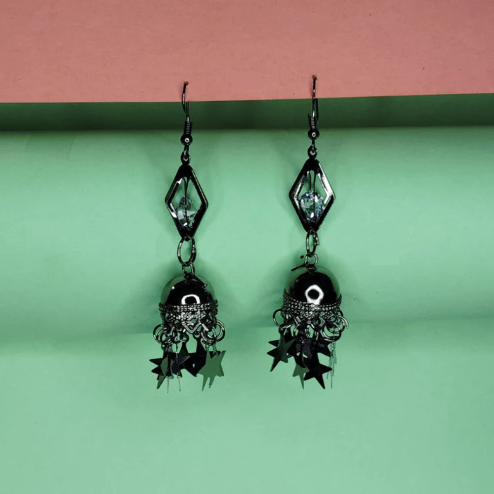 Dun’s Treasure Black Boho Chandelier Earrings