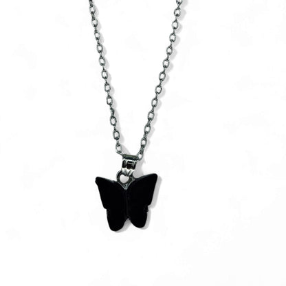 Black Butterfly Pendant – Elegant Gothic-Inspired Jewelry for Women & Girls