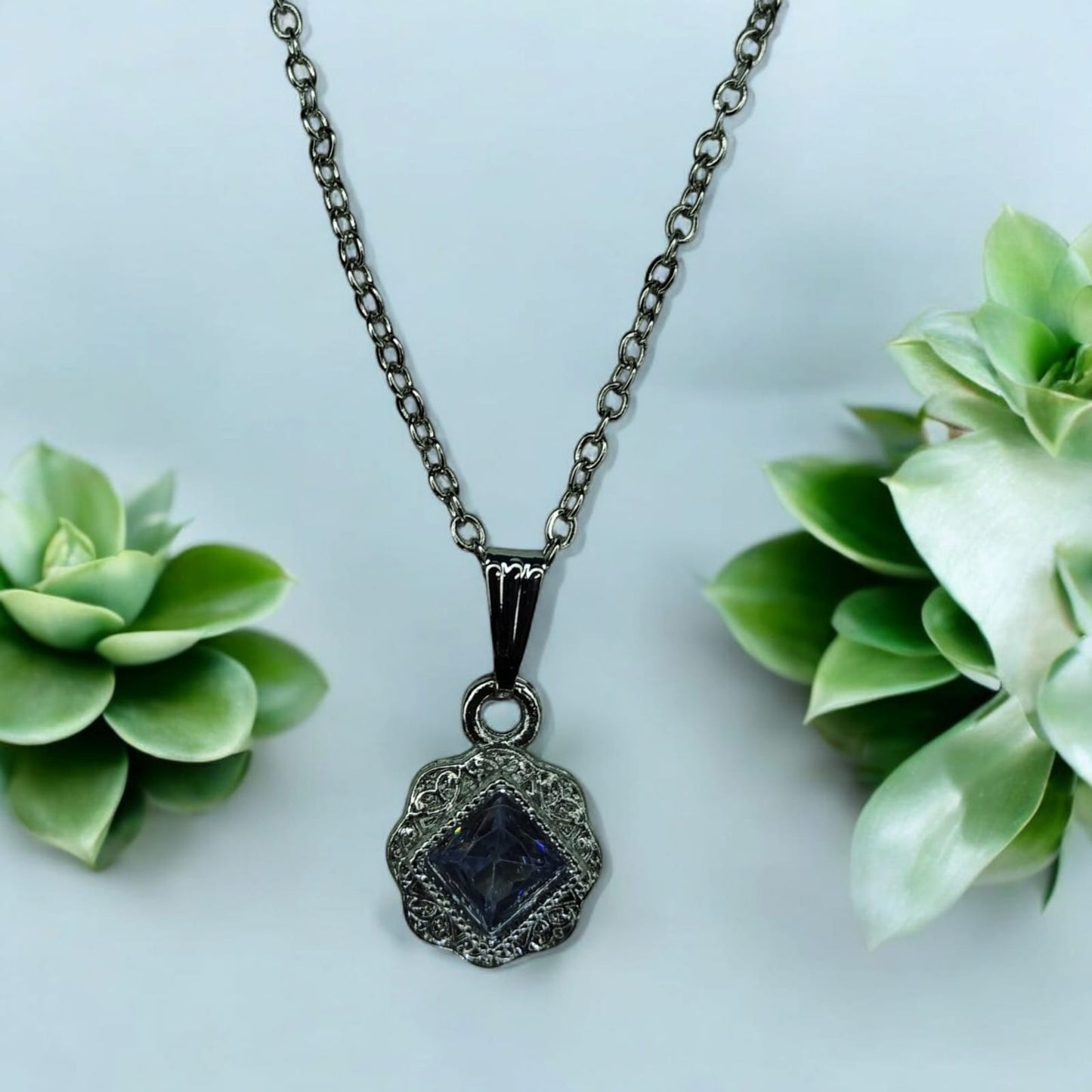 AD Stone Pendant – Sparkling American Diamond Jewelry for Women & Girls